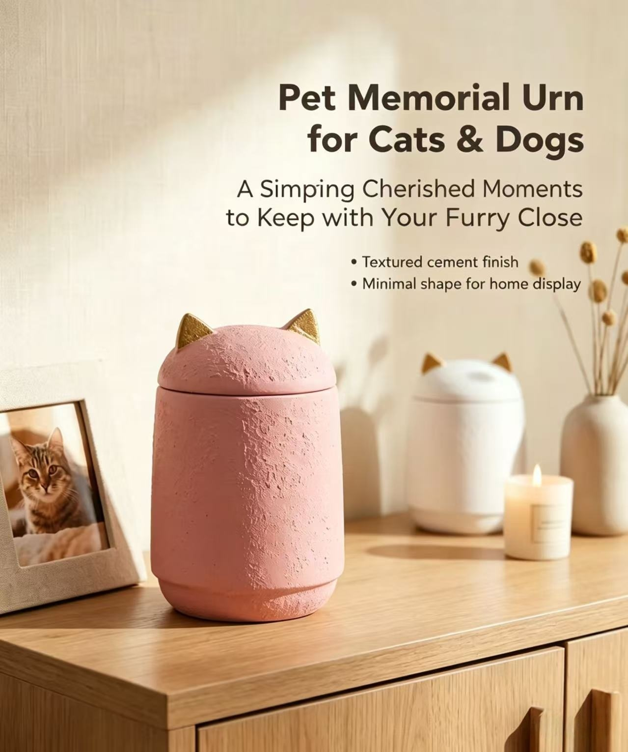 Eco Cement Pet Memorial Urn - Image 2