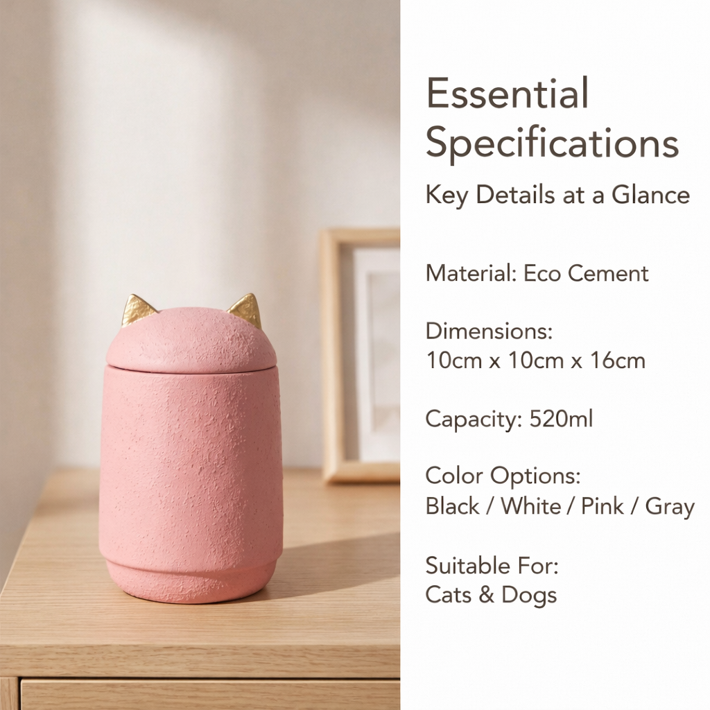 Eco Cement Pet Memorial Urn - Image 5
