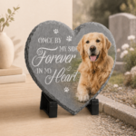 Custom Heart Slate Pet Memorial Stone