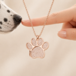 Small Paw Print Pet Ashes Necklace